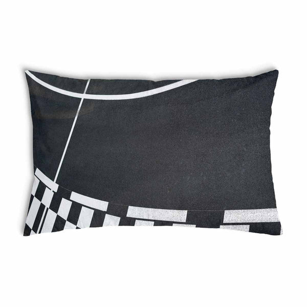 Health pillow, dark gray with white stripes