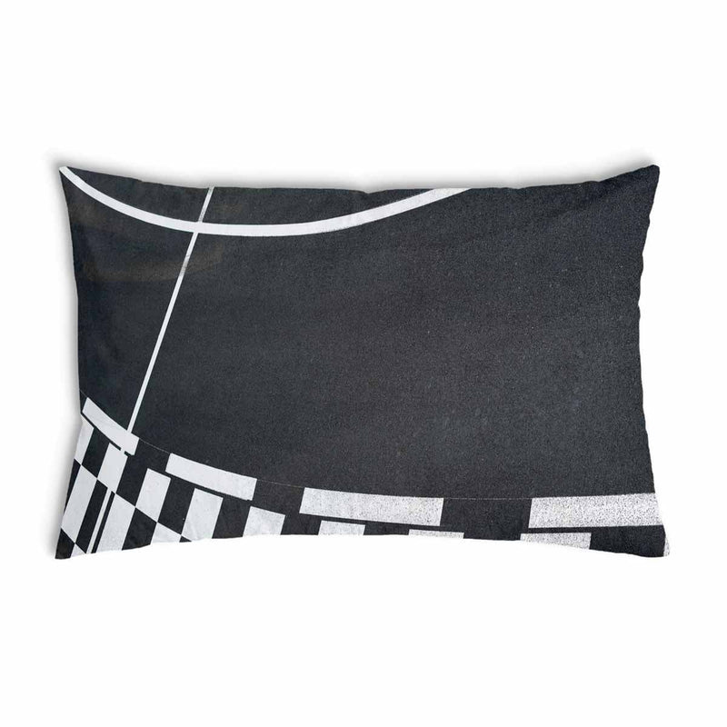 Health pillow, dark gray with white stripes