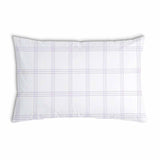 Health pillow, white with purple stripes