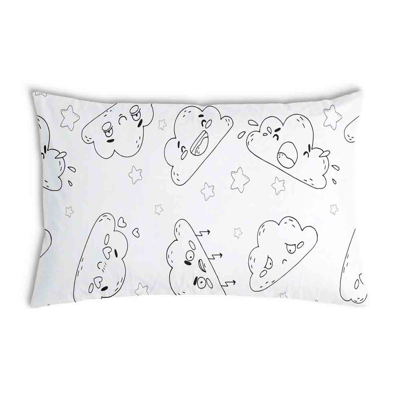 Cuscino sanitario bianco con nuvole divertenti