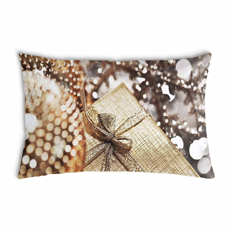 Health pillow with a golden gift.