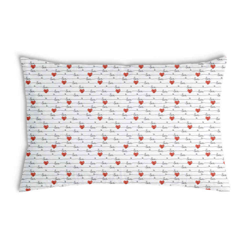Health pillow, white with "Love" lettering.