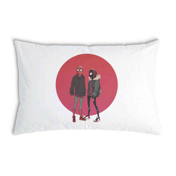 White health pillow with Spiderman