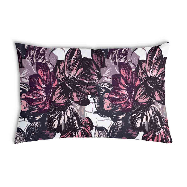 Health pillow with a sea of purple flowers