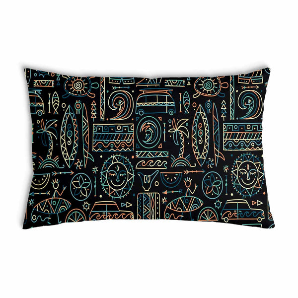 Health pillow with green Hawaiian pattern