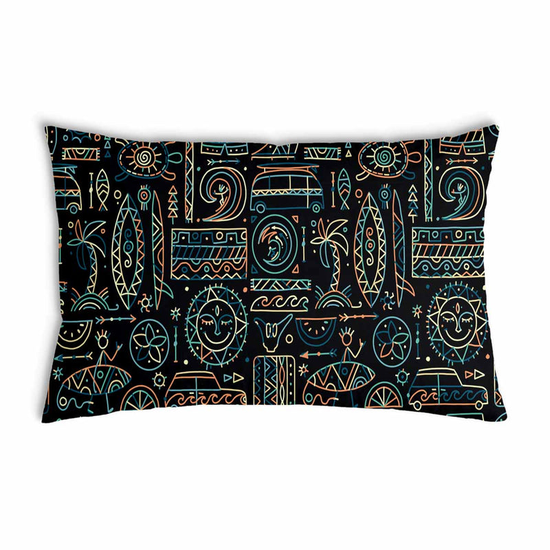 Health pillow with green Hawaiian pattern