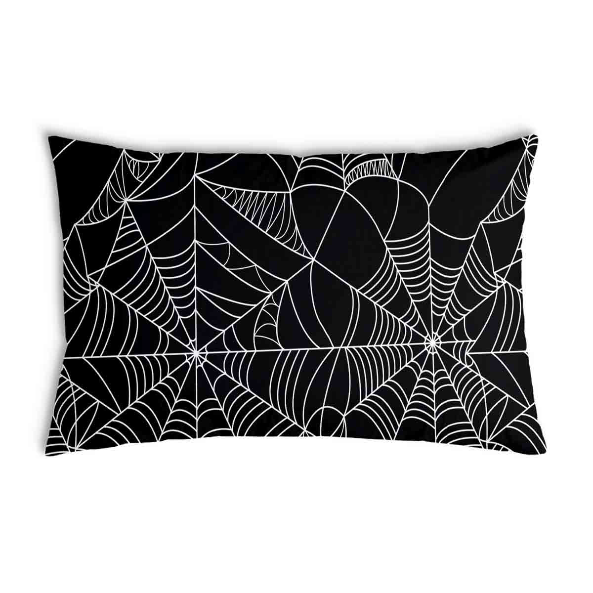 Almohada de salud negra con telaraña