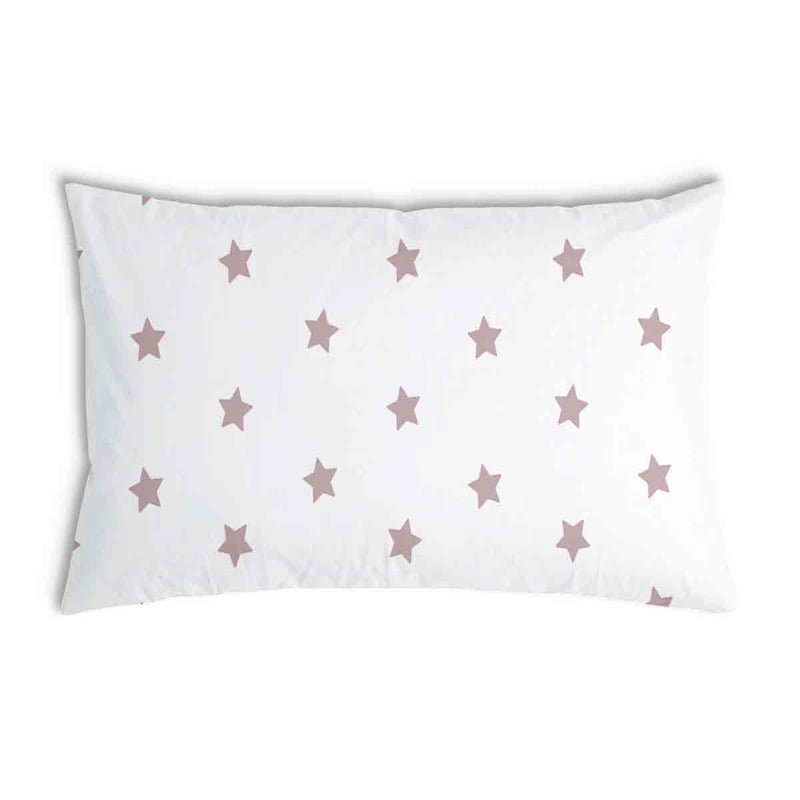 Almohada de salud blanca con estrellas rosas