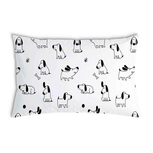 Cuscino sanitario bianco con cani