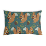 Almohada de salud verde con ardilla