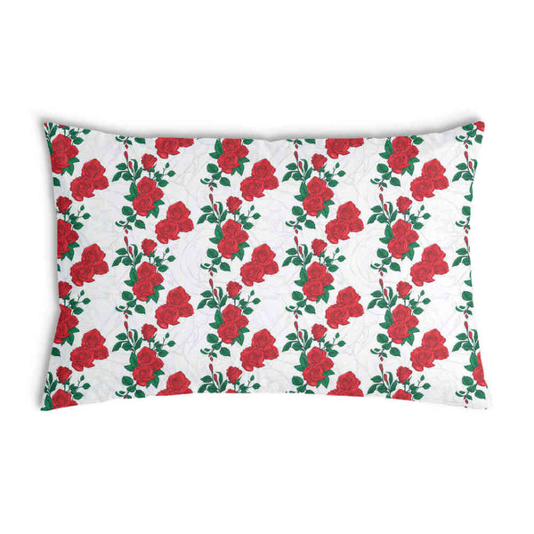 Health pillow white with rose bush