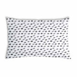 Health pillow, white with grey spots.