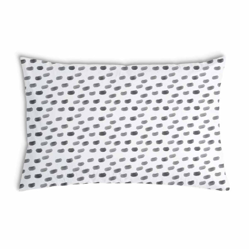 Health pillow, white with grey spots.