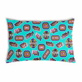 Turquoise health pillow with sayings