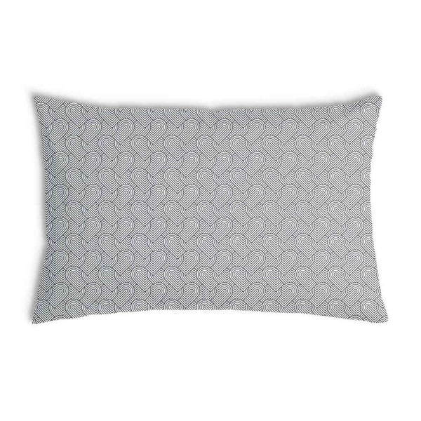 Health pillow grey geometric hearts