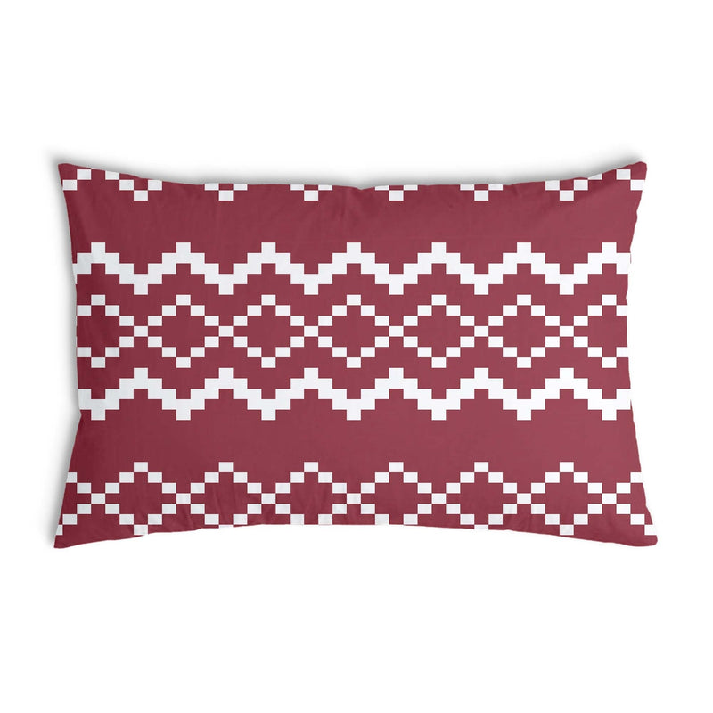 Gezondheidskussen met rood kerstpatroon