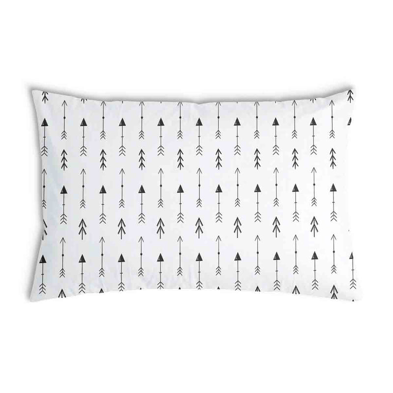 Cuscino sanitario bianco con molte frecce nere