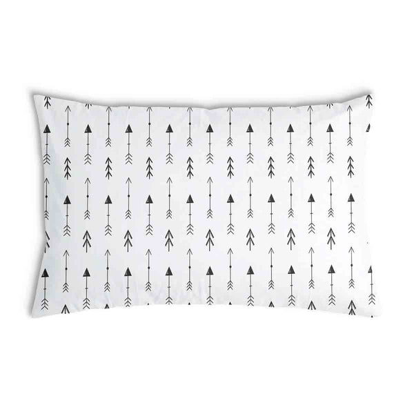 Cuscino sanitario bianco con molte frecce nere