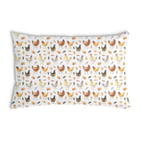 White health pillow with chickens