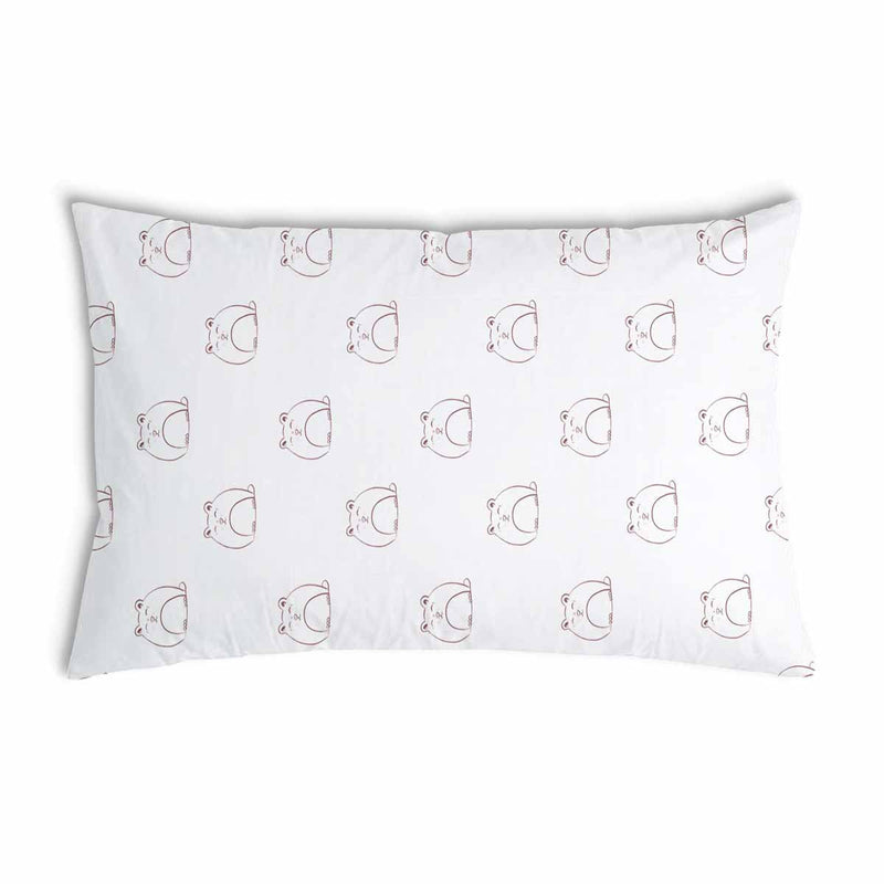 White health pillow with cat