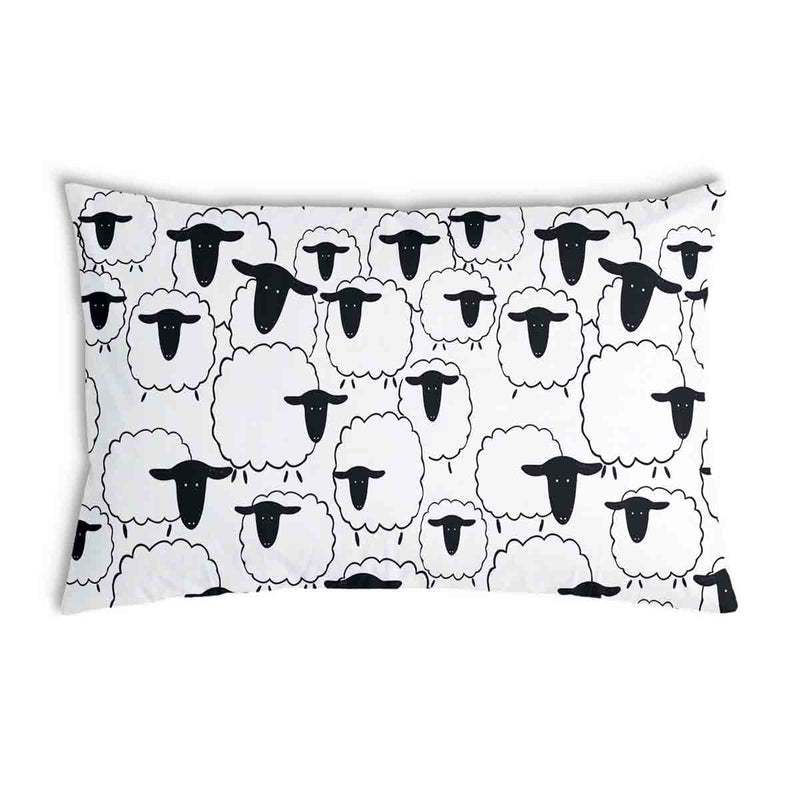Cuscino sanitario bianco con pecore
