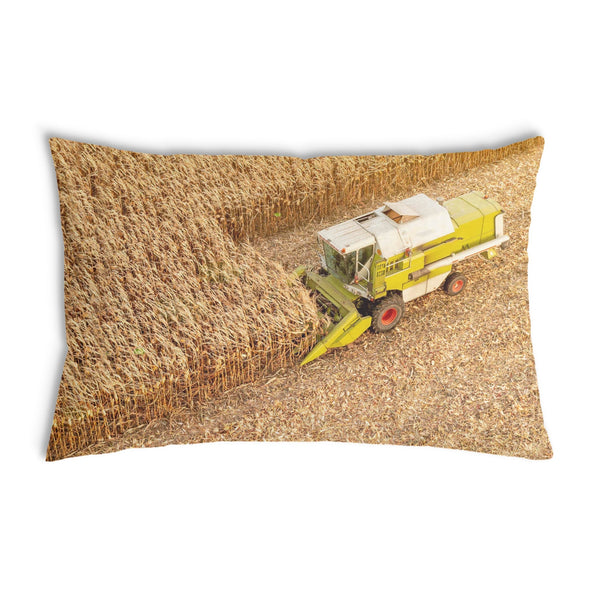 Health pillow, tractor in the field.