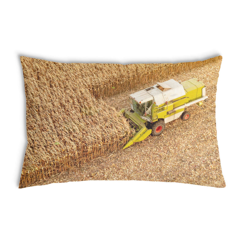 Health pillow, tractor in the field.