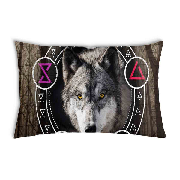 Health pillow brown with wolf