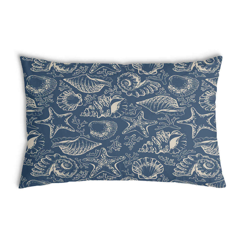Health pillow blue with shells