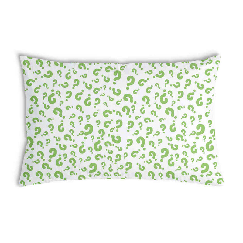 Health pillows with green question marks