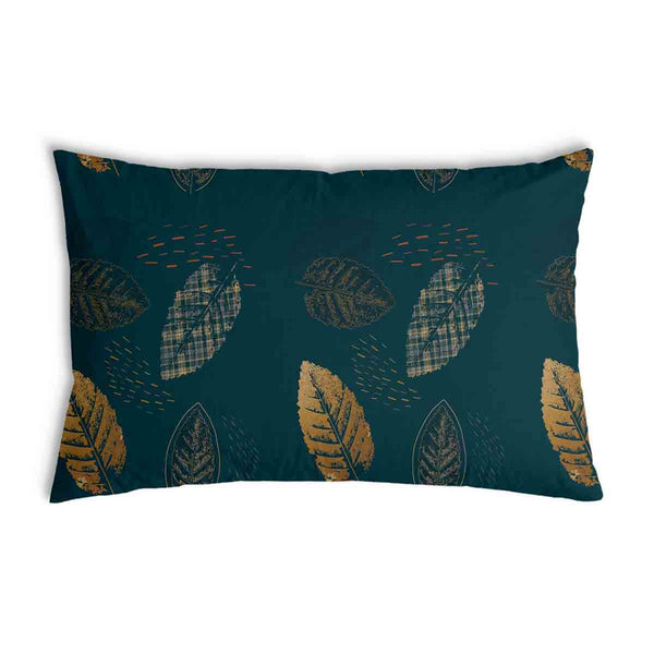 Health pillow green with golden leaf
