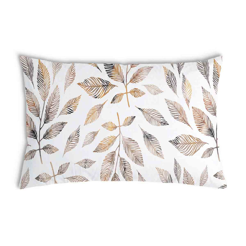Almohada de salud blanca con ramas marrón claro