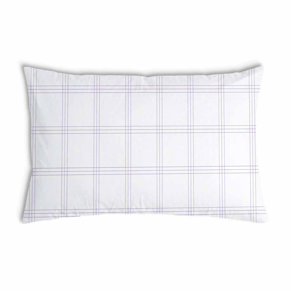 Health pillow, white with purple stripes