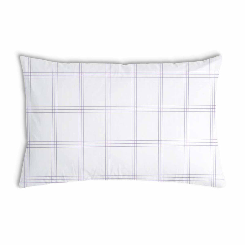 Health pillow, white with purple stripes