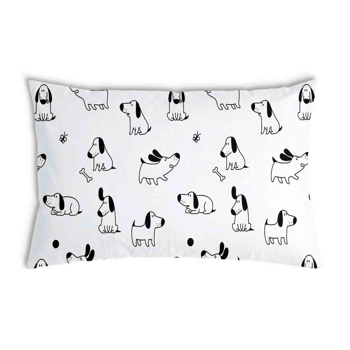 Health pillow white with dogs