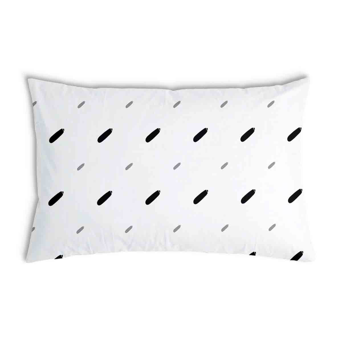 Health pillow white with short strokes
