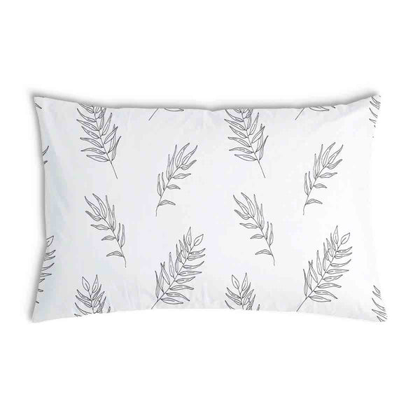 Almohada de salud blanca con ramas grises