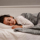 Original therapy blanket - weighted blanket with 4-season cover in grey for children