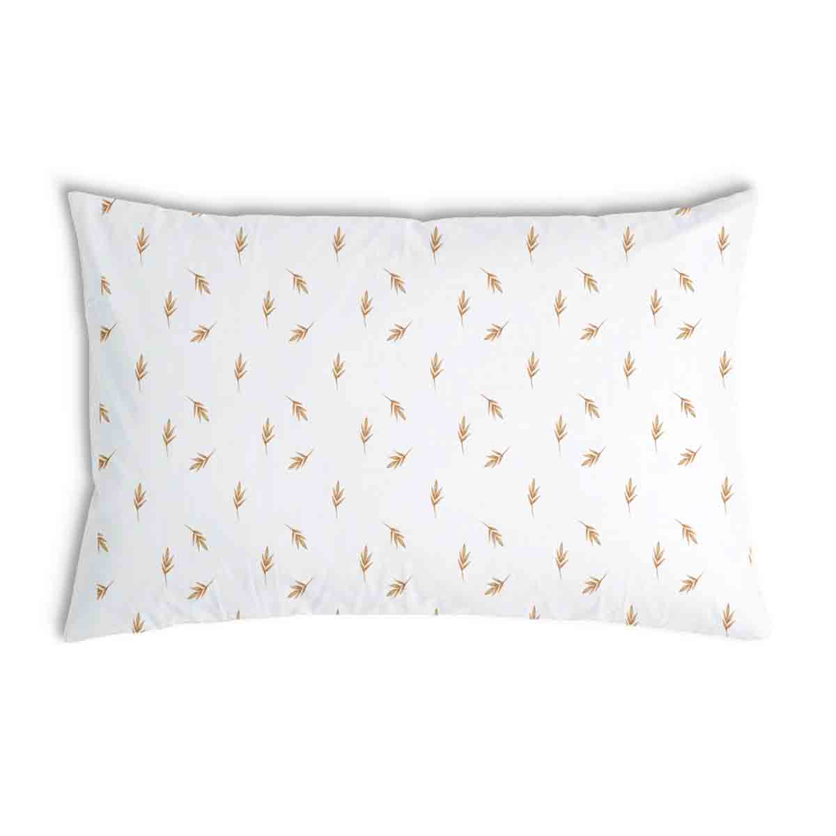 Almohada de salud blanca con pajillas