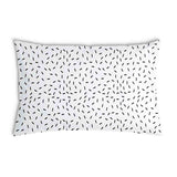 Almohada de salud blanca con rayas negras