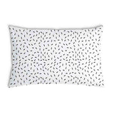 Almohada de salud blanca con rayas negras