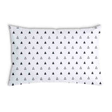 Almohada de salud blanca con triángulos negros