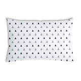 Almohada de salud blanca con triángulos negros