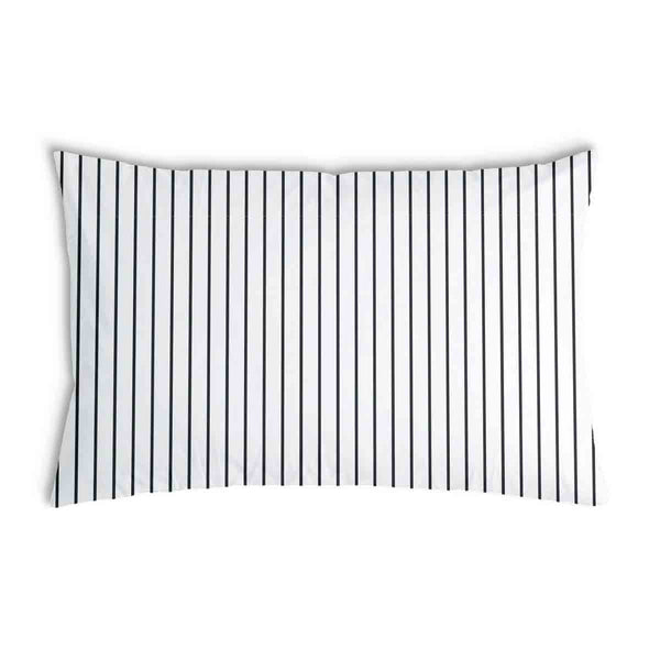 Almohada de salud blanca con rayas negras