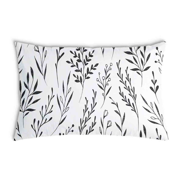 Health pillow white with black branches