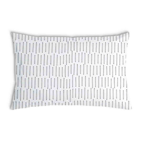 Almohada de salud blanca con rayas gruesas