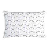 Almohada de salud patrón de ondas gris claro