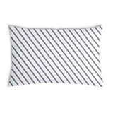 Health pillow with grey horizontal stripes