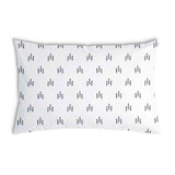 Almohada de salud blanca con flechas negras