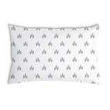 Almohada de salud blanca con flechas negras